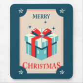 Weihnachtskarte mit festlicher Geschenkboxen Mousepad (Vorne)