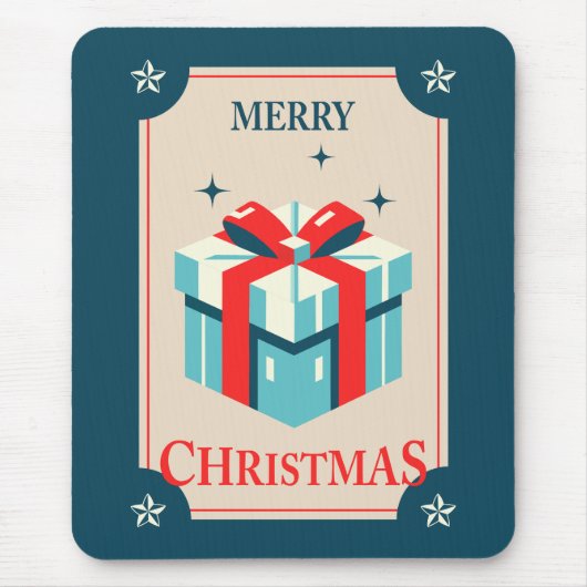 Weihnachtskarte mit festlicher Geschenkboxen Mousepad (Vorne)
