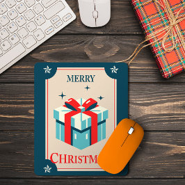 Weihnachtskarte mit festlicher Geschenkboxen Mousepad