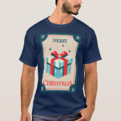 Weihnachtskarte mit festlicher Geschenkboxen T-Shirt (Vorderseite)