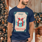 Weihnachtskarte mit festlicher Geschenkboxen T-Shirt