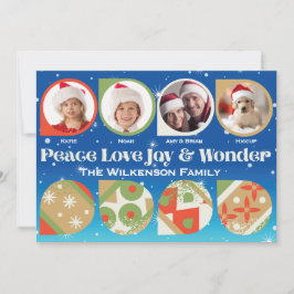 Weihnachtskarte mit fetten Ornamenten Feiertagskarte