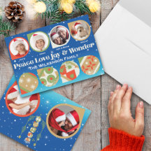 Weihnachtskarte mit fetten Ornamenten