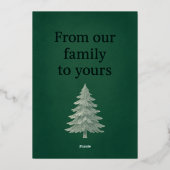 Weihnachtskarte mit Folie Folien Feiertagskarte (Rückseite)