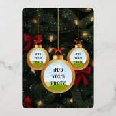 Weihnachtskarte mit Foto Folien Feiertagskarte (Vorderseite)