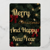 Weihnachtskarte mit Foto Folien Feiertagskarte (Rückseite)