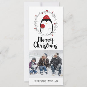 WEIHNACHTSKARTE MIT FOTO   Süßer Doodle-Lutscher-P Feiertagskarte