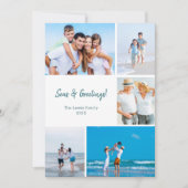 Weihnachtskarte mit Fotos Template Modern Feiertagskarte (Vorderseite)