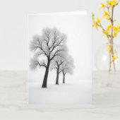 Weihnachtskarte mit Frost überzogenem Baum Karte (Gelbe Blume)