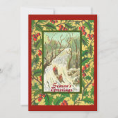 Weihnachtskarte mit Führung und Holly Karte (Vorderseite)