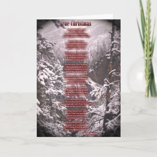 Weihnachtskarte mit Gedicht Feiertagskarte