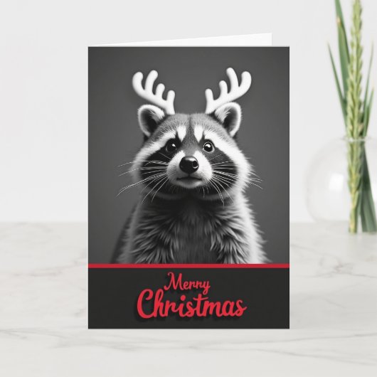 Weihnachtskarte mit Geweihtier Karte (Vorderseite)