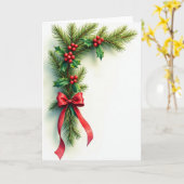 Weihnachtskarte mit Girlande Karte (Gelbe Blume)