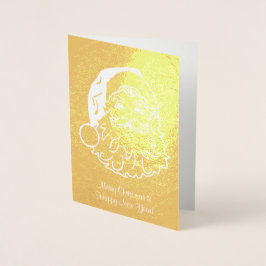 Weihnachtskarte mit Gold Folienkarte
