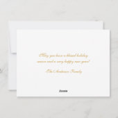 Weihnachtskarte mit Gold und Rot Feiertagskarte (Rückseite)