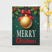Weihnachtskarte mit goldenem Schmuck Karte (Gelbe Blume)