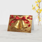 Weihnachtskarte mit goldenen Glocken Karte (Gelbe Blume)