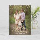 Weihnachtskarte mit Goldfolieneffekt Feiertagskarte (Stehend Vorderseite)