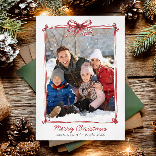 Weihnachtskarte mit handgezeichnetem Motiv Feiertagskarte
