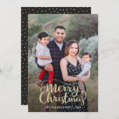 Weihnachtskarte mit Handschrift Feiertagskarte (Vorne/Hinten)