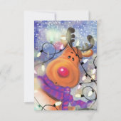 Weihnachtskarte mit Happy Rentier Karte (Rückseite)