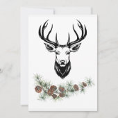 „Weihnachtskarte mit Hirsch - Winterzauber“ Karte (Vorderseite)