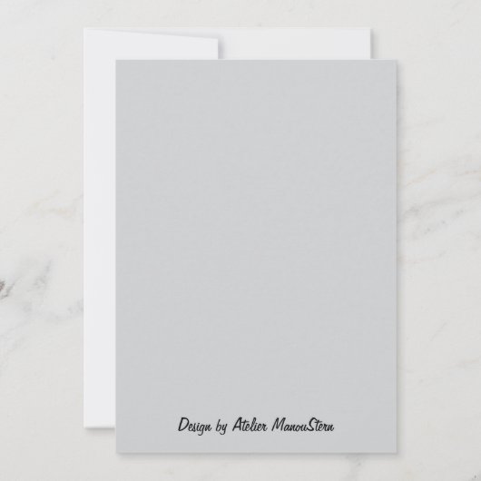 „Weihnachtskarte mit Hirsch - Winterzauber“ Karte (Rückseite)