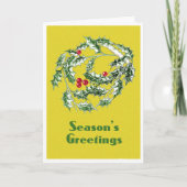 Weihnachtskarte mit Holly Karte (Vorderseite)