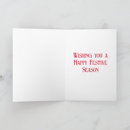 Weihnachtskarte mit Holly Karte (Innenseite)