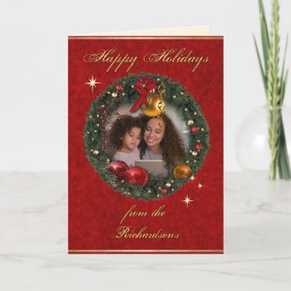 Weihnachtskarte mit Ihrem Foto Feiertagskarte
