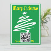 Weihnachtskarte mit Ihrem QR-Code (Stehend Vorderseite)