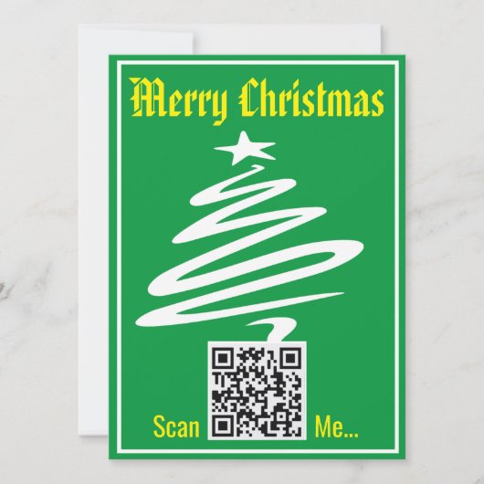 Weihnachtskarte mit Ihrem QR-Code (Vorderseite)