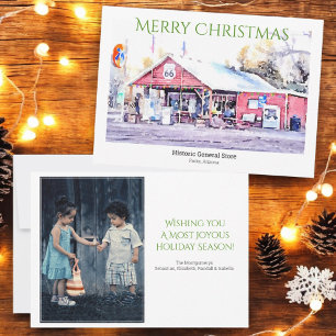 Weihnachtskarte mit individuellem Foto - Wasserfar Feiertagskarte