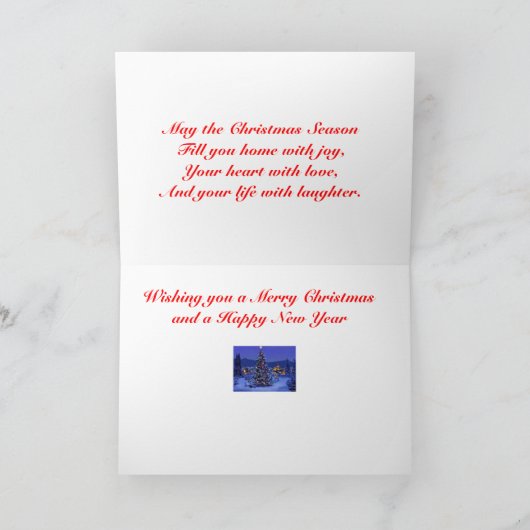 Weihnachtskarte mit Joey Feiertagskarte (Innenseite)