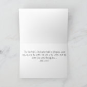 Weihnachtskarte mit John Verse Inside Feiertagskarte (Innenseite)