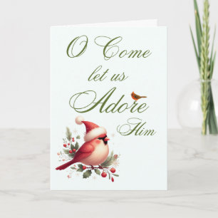 Weihnachtskarte mit Kardinalshymne Karte