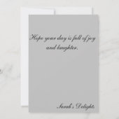 Weihnachtskarte mit Katze. Einladung (Rückseite)