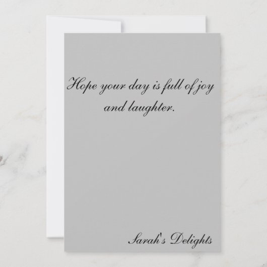 Weihnachtskarte mit Katze. Einladung (Rückseite)