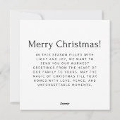 Weihnachtskarte mit Kerze und Tiffany Feiertagskarte (Rückseite)