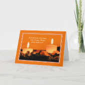 Weihnachtskarte mit Kerzen Feiertagskarte (Vorderseite)