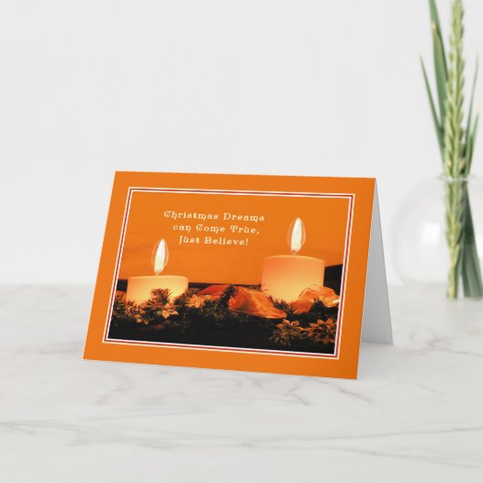 Weihnachtskarte mit Kerzen Feiertagskarte (Vorderseite)