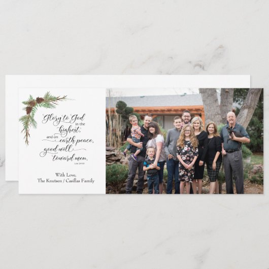 Weihnachtskarte mit KJV Bible Verse (Vorne/Hinten)