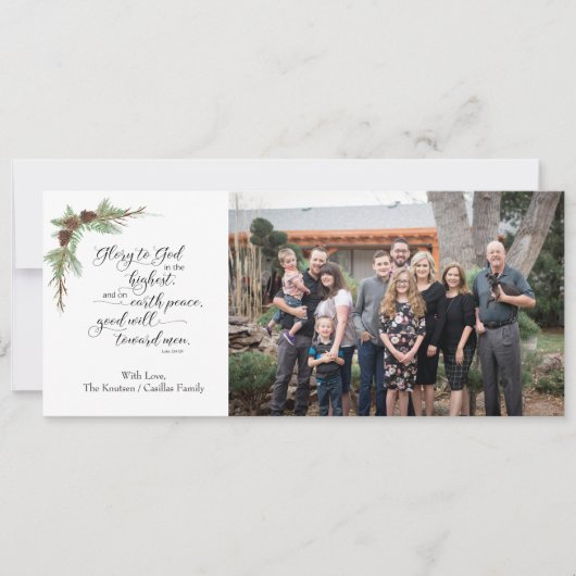 Weihnachtskarte mit KJV Bible Verse (Vorderseite)