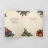 Weihnachtskarte mit kleinen Mitten-Geschenken Karte (Innenseite)