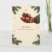 Weihnachtskarte mit kleinen Mitten-Geschenken Karte (Rückseite)