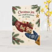 Weihnachtskarte mit kleinen Mitten-Geschenken Karte (Gelbe Blume)