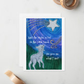 Weihnachtskarte mit Lamm und Stern Mitteilungskarte (Vorderseite/Rückseite Beispiel)