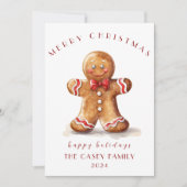 Weihnachtskarte mit Lebkuchen Feiertagskarte (Vorderseite)