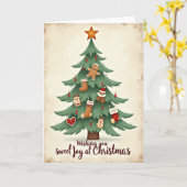 Weihnachtskarte mit Lebkuchenfiguren Karte (Gelbe Blume)