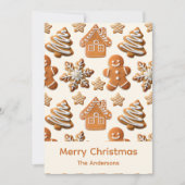 Weihnachtskarte mit Lebkuchenmotiv Feiertagskarte (Vorderseite)